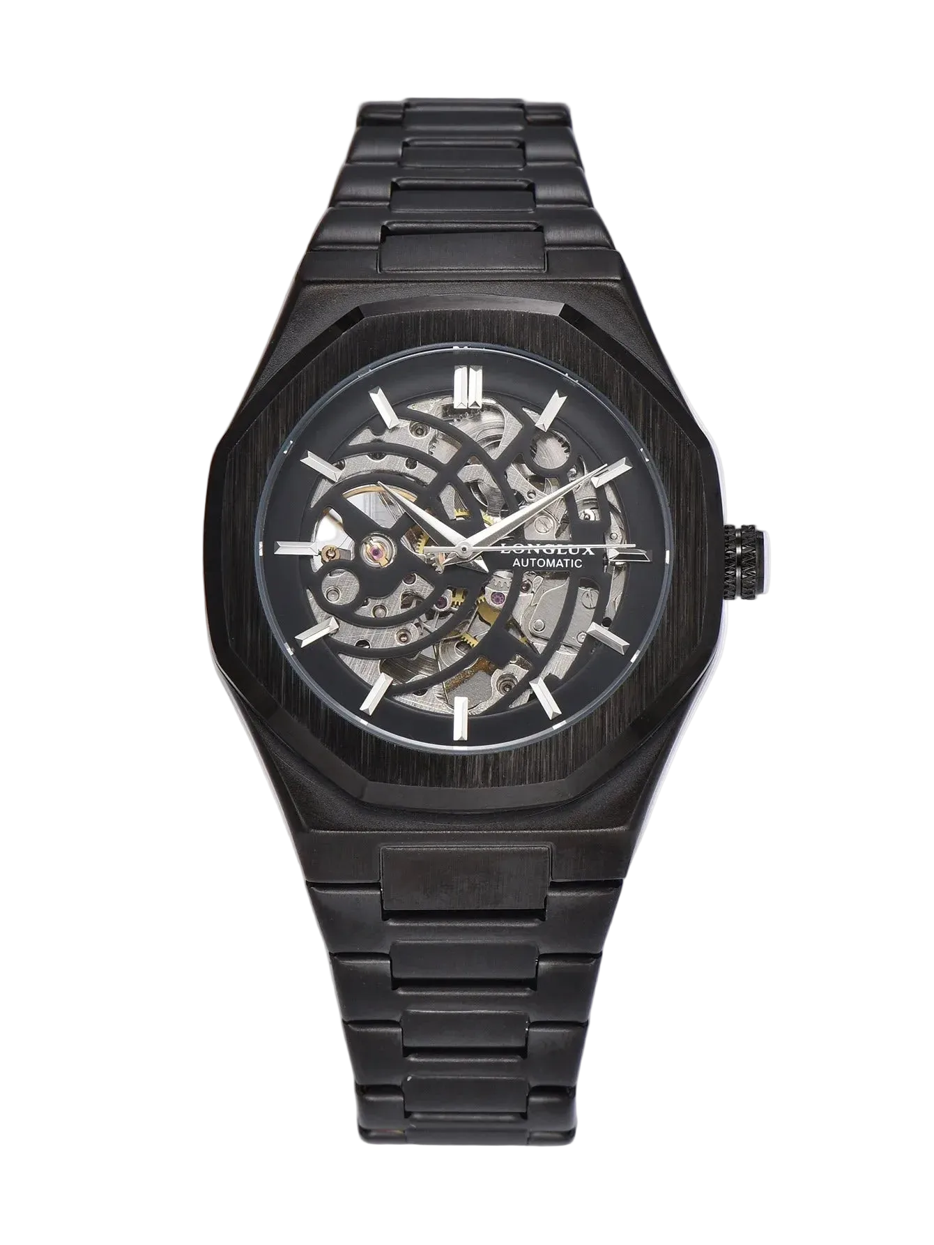 Automatic Watch Business Mechanical Watches Simple Skeleton Waterproof Stainless Steel Cost Effective Mens Watch Gift