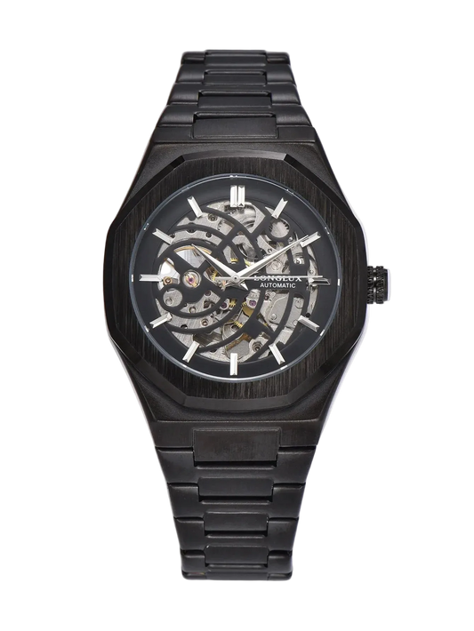 Automatic Watch Business Mechanical Watches Simple Skeleton Waterproof Stainless Steel Cost Effective Mens Watch Gift