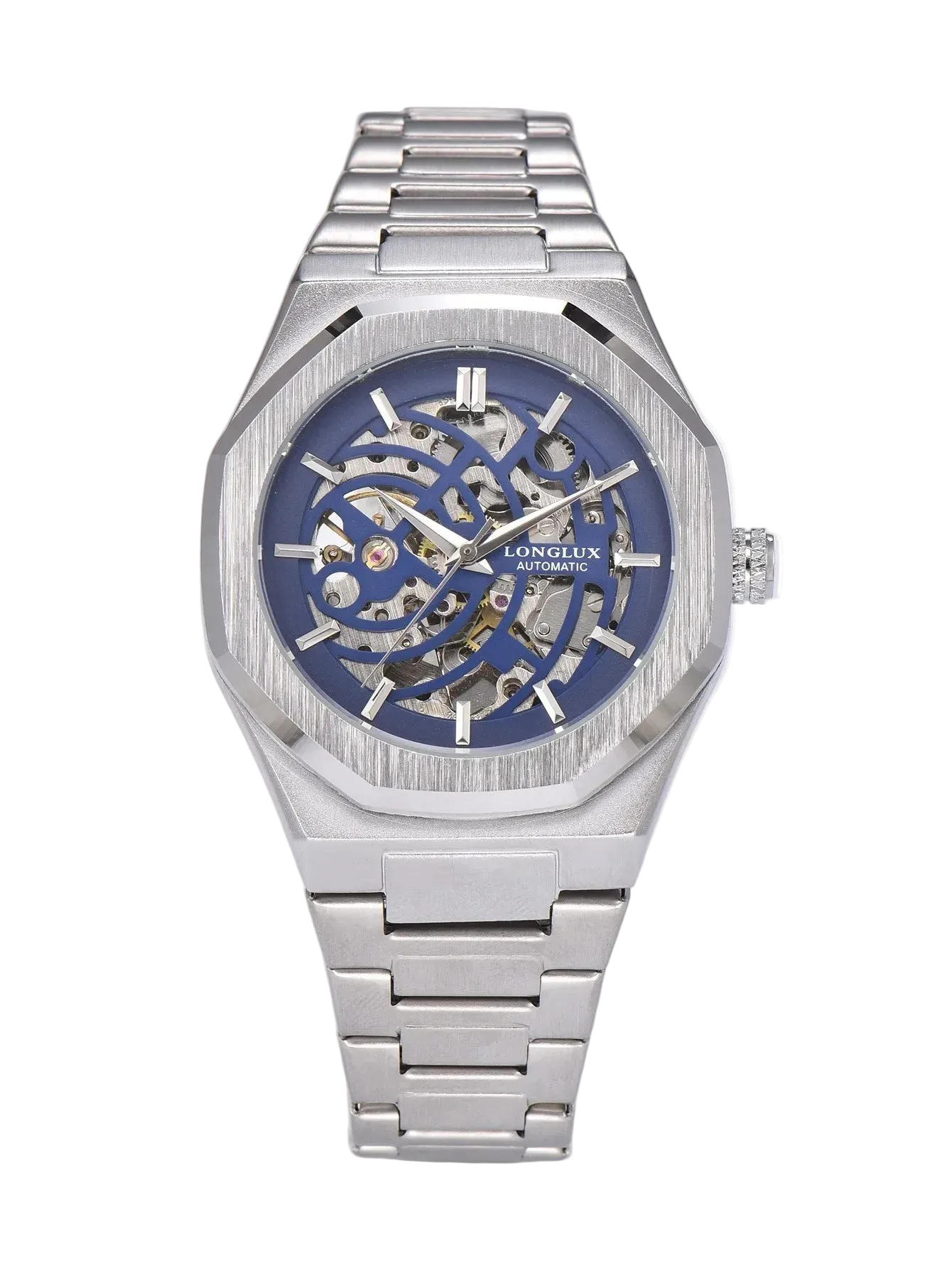Automatic Watch Business Mechanical Watches Simple Skeleton Waterproof Stainless Steel Cost Effective Mens Watch Gift