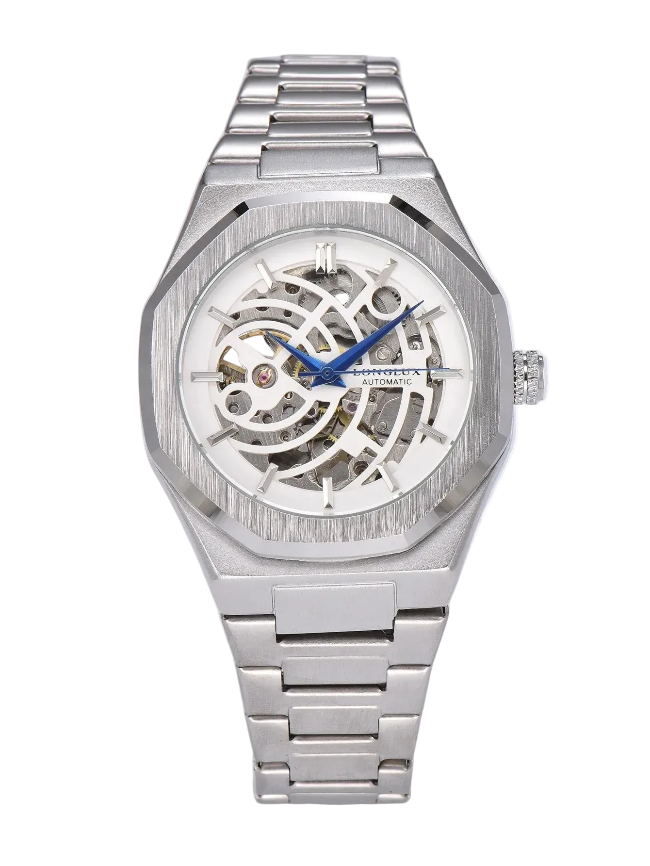 Automatic Watch Business Mechanical Watches Simple Skeleton Waterproof Stainless Steel Cost Effective Mens Watch Gift