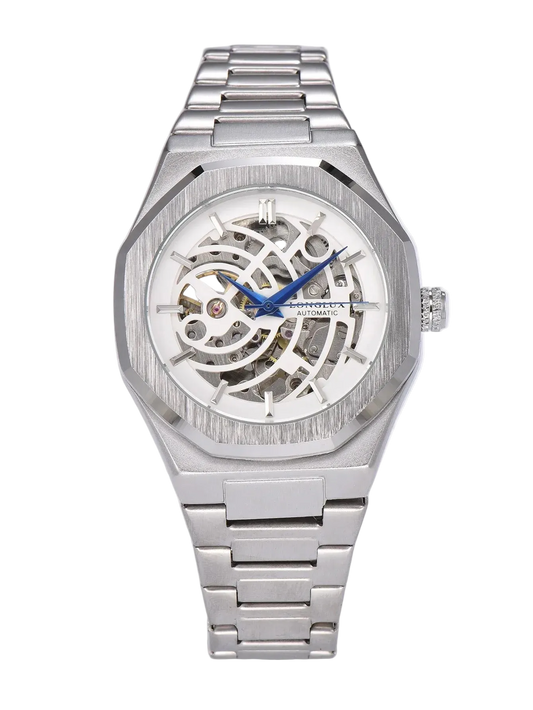Automatic Watch Business Mechanical Watches Simple Skeleton Waterproof Stainless Steel Cost Effective Mens Watch Gift